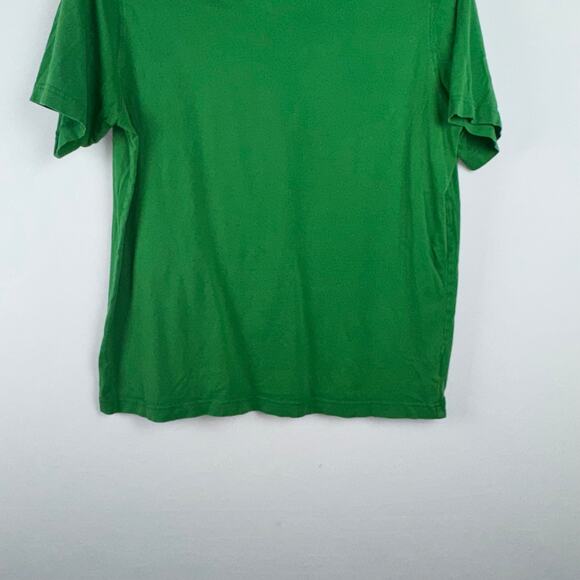 Lands' End Super Men Short Sleeve Crew Neck Tee Shirt Size M Green Summer Cool - Picture 3 of 8